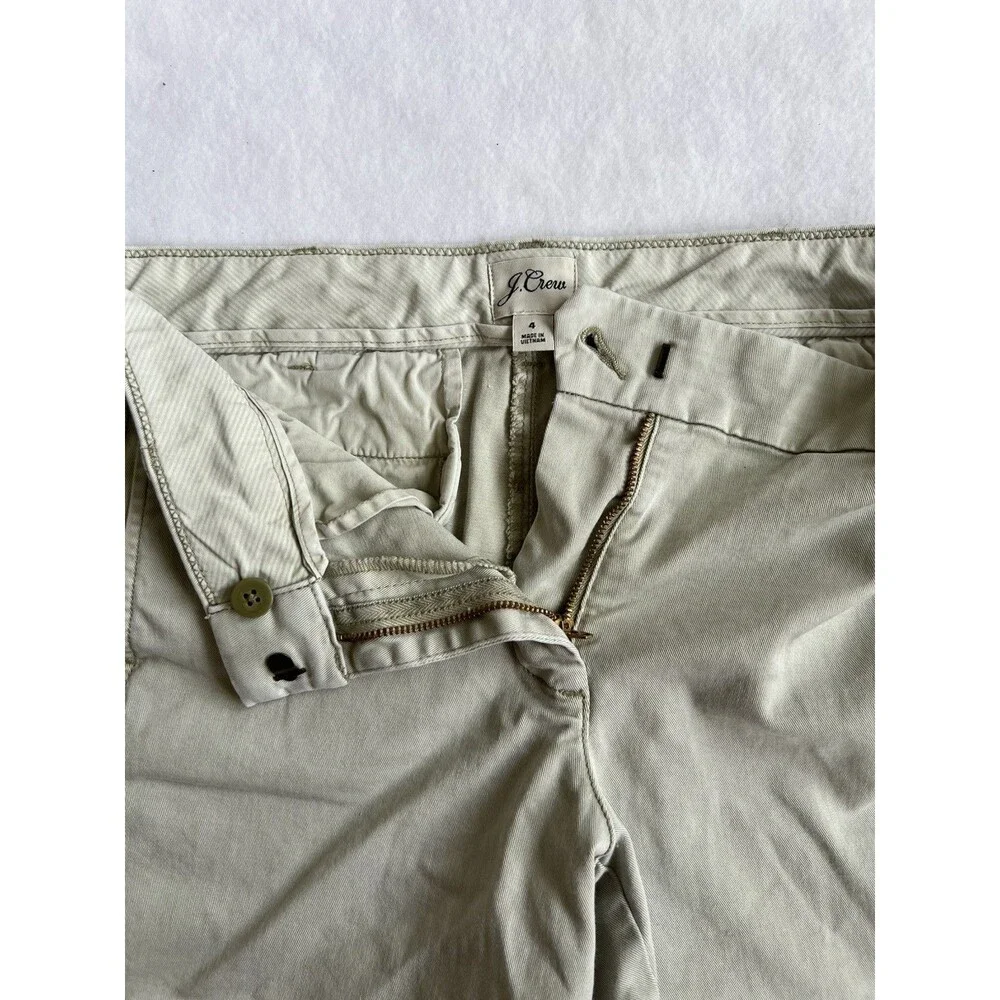 J. Crew Reimagined Women's Ivory Stretch Chino Summer Shorts Size 4 H5807